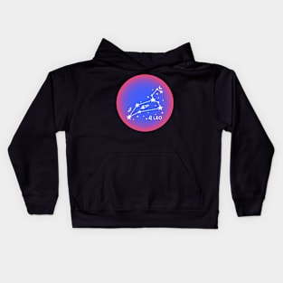 Leo Zodiac Sign Aura Kids Hoodie